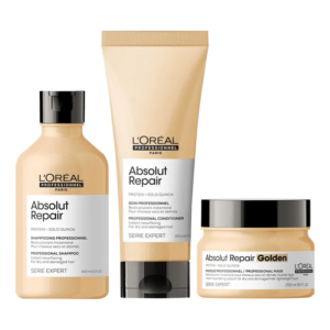Pack Absolut Repair Shampoo 300ml + Acondicionador 200ml + Mascarilla Gold 250ml L'Oréal Professionnel