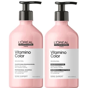 PACK VITAMINO COLOR SHAMPOO | 500 ml + ACONDICIONADOR | 500 ml PARA UN COLOR RADIANTE
