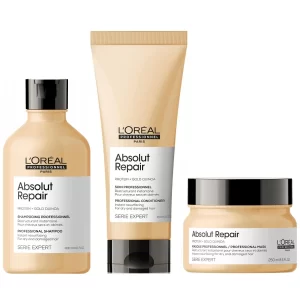 Shampoo Reparador Loreal Professionnel Emphaseloarl010 300 ml + Acondicionador + Mascarilla Loreal Absolut Repair